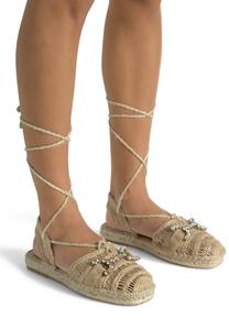 Сандалии CON PUNTERA REDONDEADA Y CIERRE - Espadrilles Alma en Pena, светло-коричневый