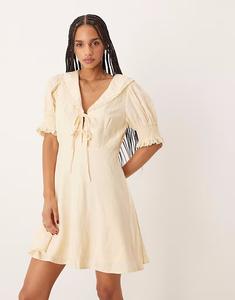 Мини-платье с воротником от Nobody's Child Louise желтого цвета