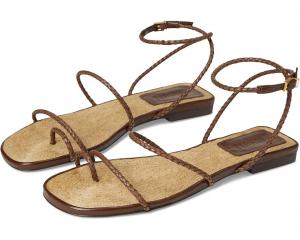 Сандалии Schutz Kaya Straw Flat, цвет Desert Brown