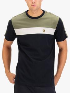 Milko Pecker футболка с цветными блоками и круглым вырезом LUKE 1977, Black/Clover