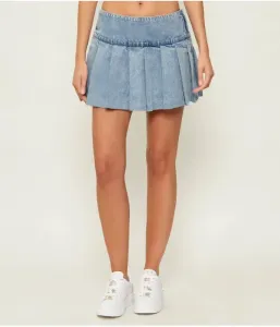 Плиссированная джинсовая юбка Guess Jeans, синий