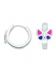 Adeliás Женские серьги-кольца из серебра 925 пробы / серьги-бабочки, диаметр 12,4 мм