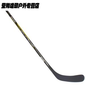 He Jiagong Хоккейная клюшка деревянная, для роликов и инлайн-коньков, детская, износостойкая, черно-желтая, 172 см, левая