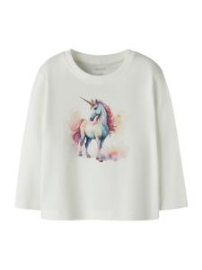 NAME IT Лонгслив 'NMFVOTEA' в белом цвете