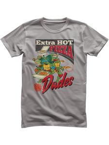 Футболка Extra Hot Pizza Dudes T-Shirt серого цвета Teenage Mutant Ninja Turtles