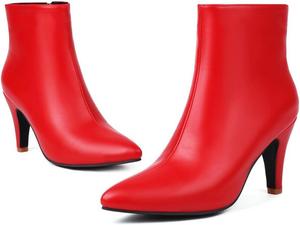 Женские ботильоны Alyaafifa на каблуке, зауженный носок, закрытые, с каблуком 3,5 дюйма, с молнией, классические вечерние, для офиса, элегантная обувь