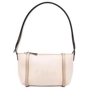 Chloé Сумка кожаная через плечо женская бежевая