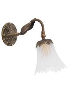 Настенный светильник (Ш)12 x (В)23,5 см, античная матовая бронза и белый цвет