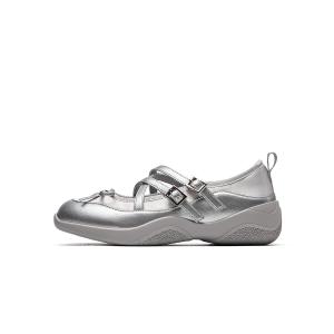 Туфли Мэри Джейн EBLAN для женщин серебристые