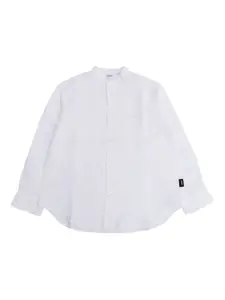 Рубашка с воротником-стойкой Aspesi Kids, белый