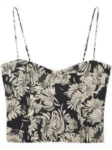 Платье мини Keiran с цветочным принтом Anine Bing, черный