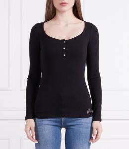 Блуза GUESS KARLEE JEWEL Slim Fit, черный
