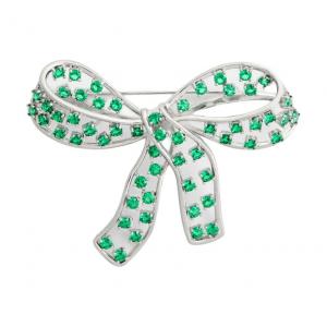 COACH Искусственный кристалл, медные броши унисекс green