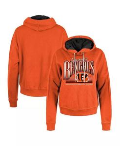 Женская оранжевая толстовка с капюшоном Cincinnati Bengals с капюшоном New Era