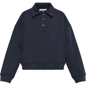 GANNI Рубашка-поло Logo Embroidered Sweatshirt