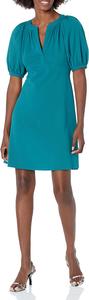 Женское платье-футляр Calvin Klein Essential с V-образным вырезом и короткими рукавами., Cypress