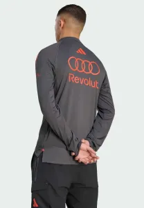 Футболка с длинными рукавами и застежкой-молнией на четверть длины для механиков команды audi revolut f1 Adidas Performance, Utility Black /Hi-Res Red