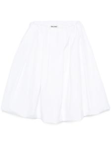Miu Miu поплиновая юбка миди, белый