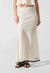 Фирменный пляжный аксессуар с фестончатым краем. Karl Lagerfeld, Cannoli Cream