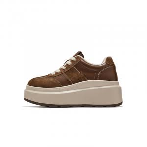 ST&SAT Женские противоскользящие кэжуал кеды лоу-топ коричневые, цвет Brown