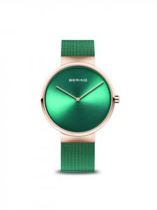Bering Наручные часы из титана и серебра зеленого цвета