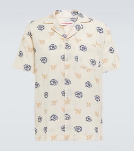 Рубашка для боулинга Marne fil-coupé Orlebar Brown, White Sand