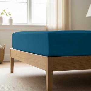 Mellanni Простыня на резинке, размер Queen (152x203 см), 1 шт, глубина кармана до 40 см, мягкая охлаждающая, устойчивая к выцветанию и пятнам, бирюзовый цвет