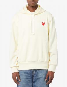 Толстовка с капюшоном-кенгуру Comme des Garçons Play, кремовый