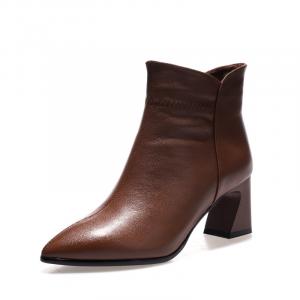 Devanro Черно-коричневые женские ботильоны, цвет Brown