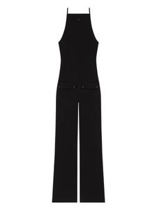 Courrèges расклешенный комбинезон, черный