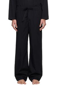 Tekla Черные пижамные штаны из поплина