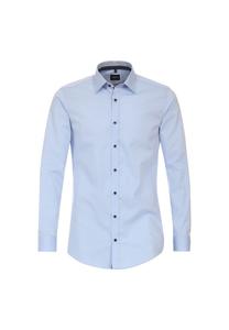 Мужская деловая рубашка однотонного кроя Venti, светло-синий