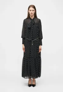 Длинное платье в горошек с бантом Michael Michael Kors, Black/White