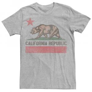 Мужская футболка с винтажным графическим рисунком California Republic Bear Licensed Character, цвет Athletic Heather