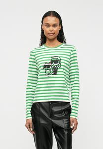 Топ KARL LAGERFELD IKON, Cannoli Cream/Fern Green/Beige