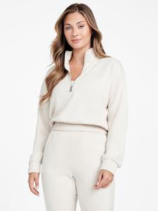 Пуловер с полумолнией и логотипом Carly Guess Factory, цвет over night oats