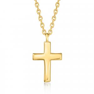 Ожерелье-крест RS Pure от Ross-Simons из 14-каратного желтого золота Rs Pure, 20 In