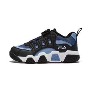 FILA KIDS Детские баскетбольные кроссовки с низким верхом, устойчивые к истиранию, синие, черные, для детей от 3 до 7 лет