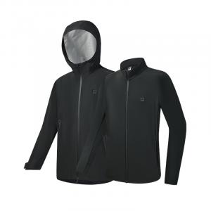 FILA Мужская ветровка непромокаемая ветронепроницаемая дышащая утепленная, Pitch Black