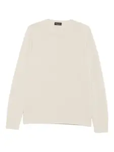 Свитер с круглым вырезом Roberto Collina, нейтральный