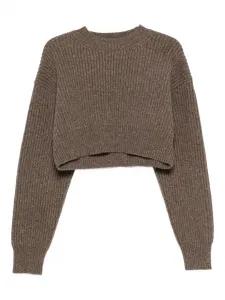 Свитер в рубчик Uma Wang, коричневый