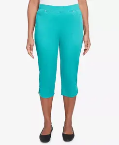 Женские укороченные брюки Nantucket с тюльпанообразным подолом Alfred Dunner, зеленый