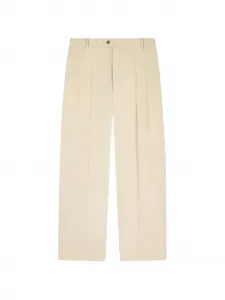 Брюки строгого кроя со складками Kenzo, бежевый