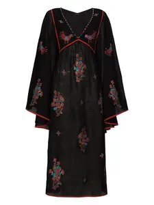 Платье-миди с цветочным принтом Vita Kin, черный