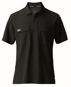 Поло BURTLE с коротким рукавом (унисекс) для весны и лета, черное, размер 517, 35 M