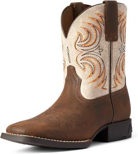 Детские сапоги ARIAT унисекс Youth Storm Western Boot, коричневый/кремовый