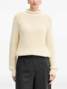 Джемпер с длинными рукавами и воротником-гольф Luisa Spagnoli, бежевый