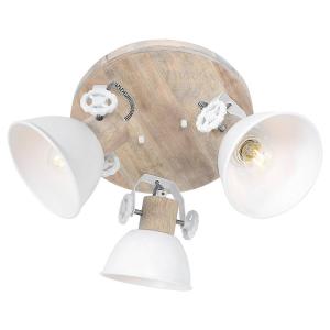 Потолочный светильник MEXLITE Gearwood VI, алюминий / массив дуба - 3 пламени