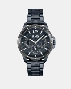 Hugo 1530194 многофункциональные мужские часы из синей стали, синий