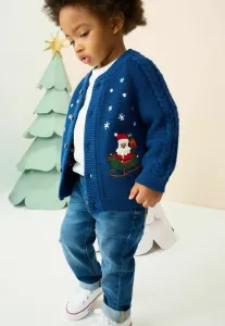 Рождественский кардиган стандартного кроя Next, Navy Blue